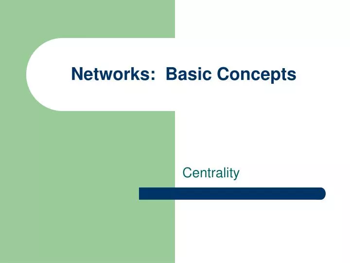 networks basic concepts