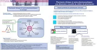 Pharmacie clinique et soins pharmaceutiques : le concept