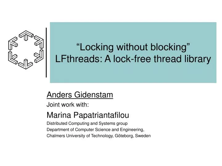 locking without blocking lfthreads a lock free thread library