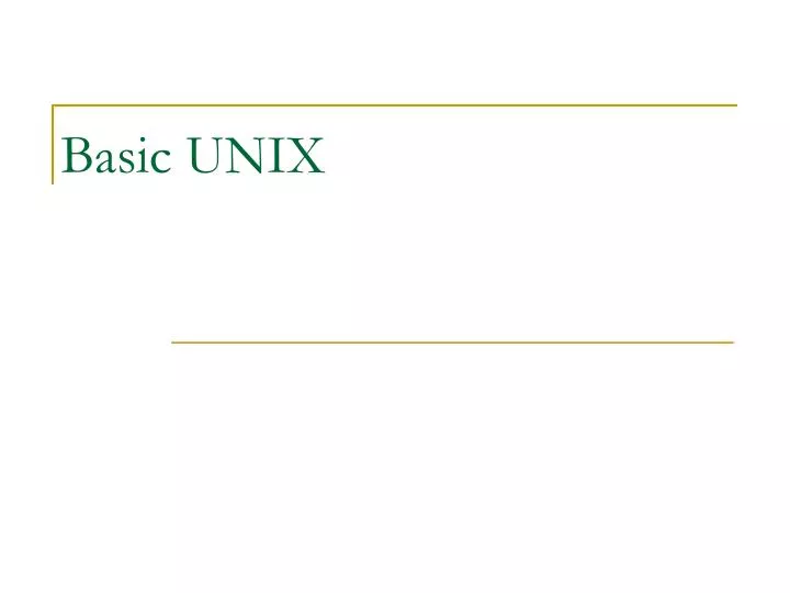 basic unix