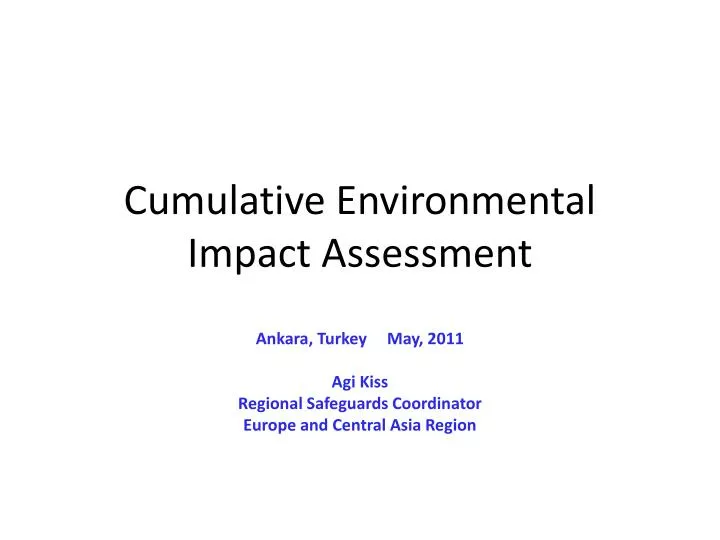 cumulative environmental impact assessment