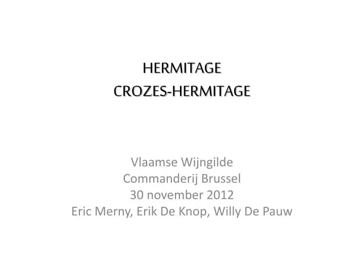 hermitage crozes hermitage