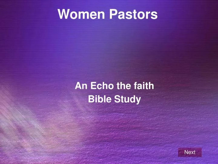 an echo the faith bible study
