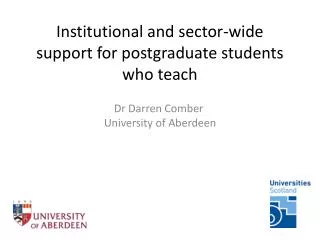 Institutional and sector-wide support for postgraduate students who teach