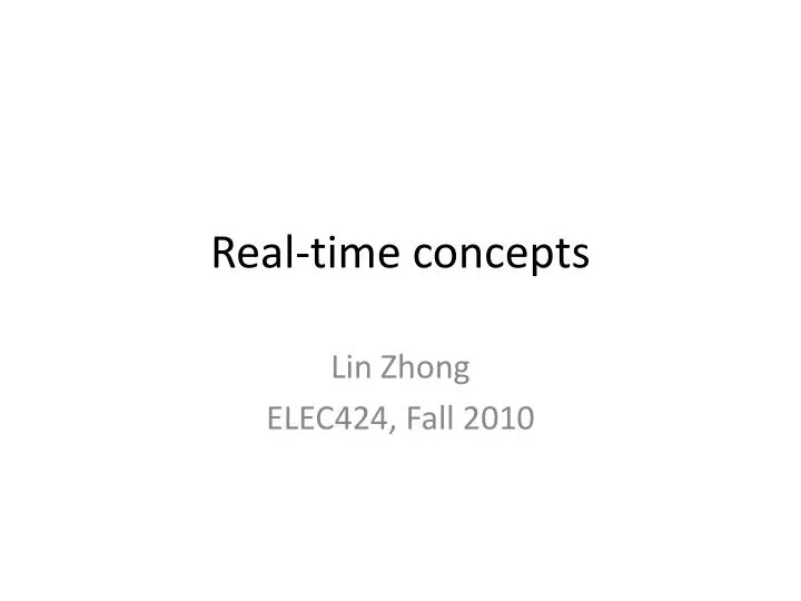 real time concepts