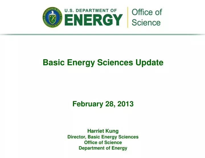 basic energy sciences update