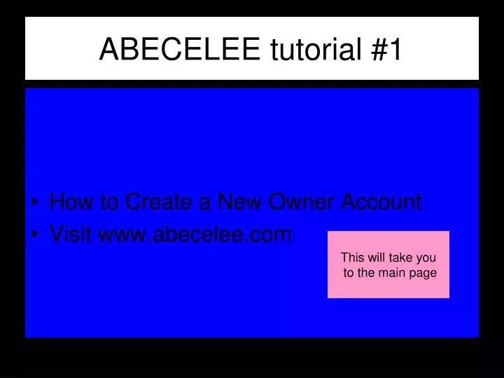 abecelee tutorial 1