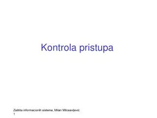 kontrola pristupa