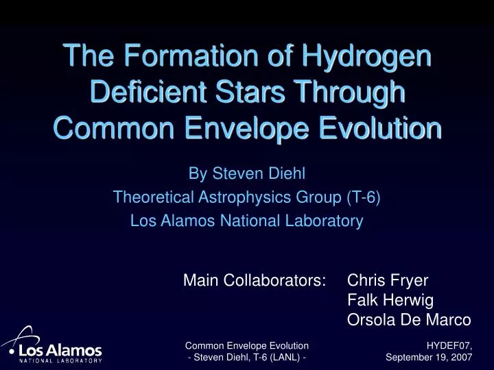 the formation of hydrogen deficient stars through common envelope evolution