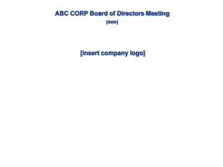 ABC CORP Board of Directors Meeting [date]