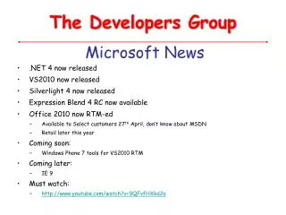 The Developers Group
