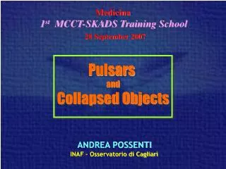 Pulsars and Collapsed Objects