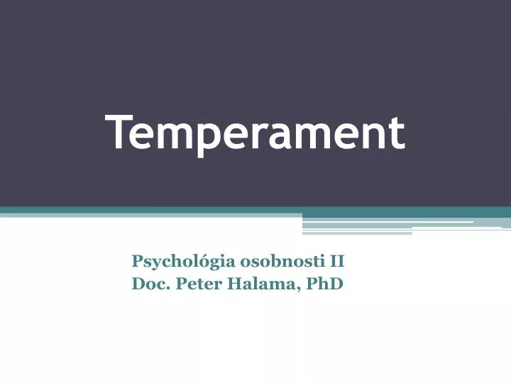 temperament