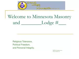 Welcome to Minnesota Masonry and ________Lodge #___