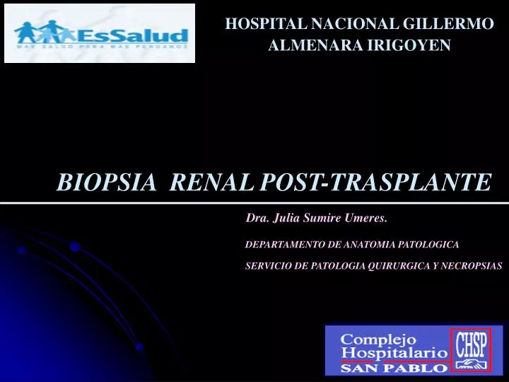 biopsia renal post trasplante