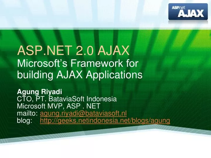 asp net 2 0 ajax microsoft s framework for building ajax applications
