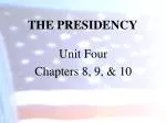 THE PRESIDENCY - slide 1