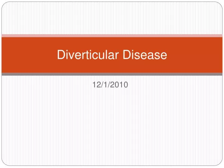 diverticular disease