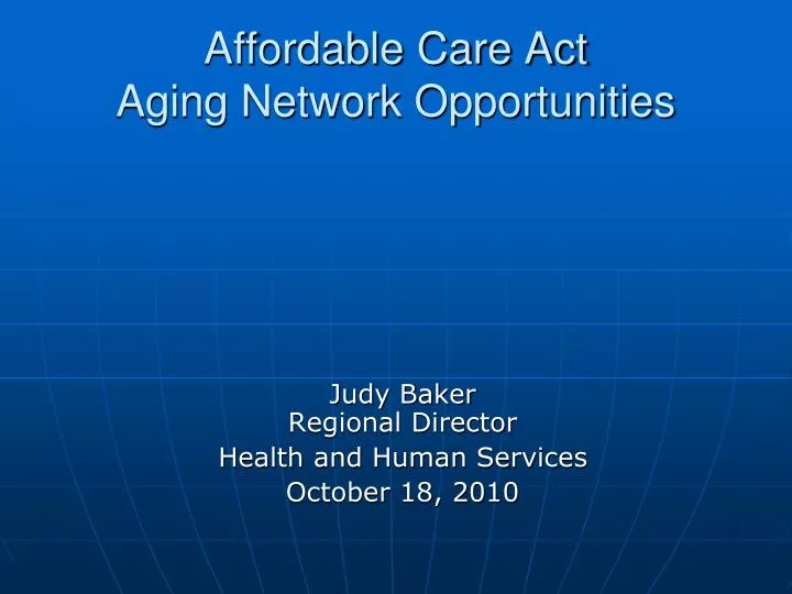 affordable care act aging network opportunities