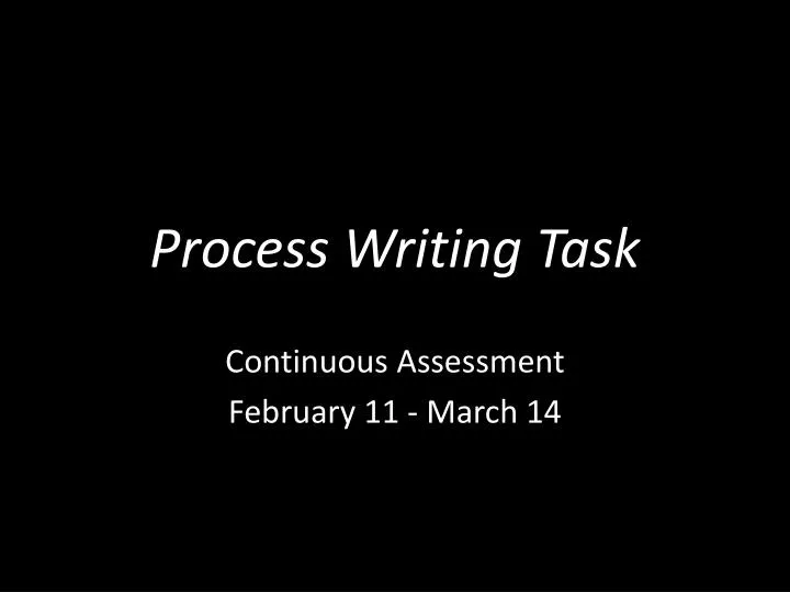 process writing task