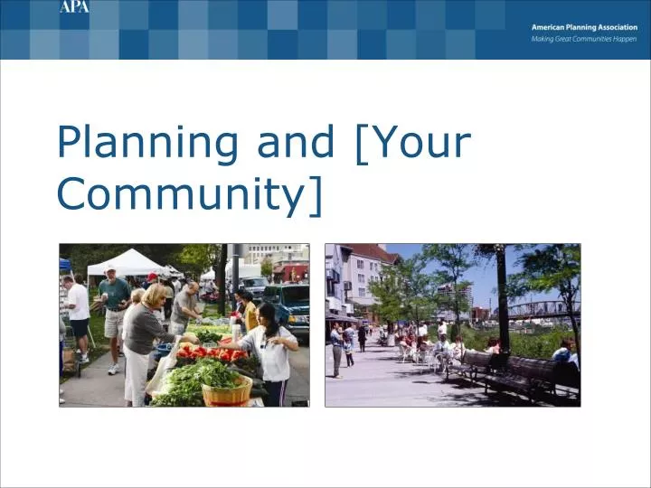 planning and your community