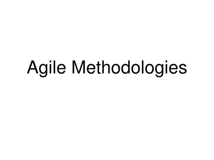 agile methodologies
