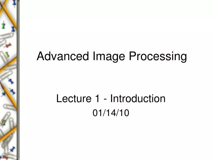advanced image processing