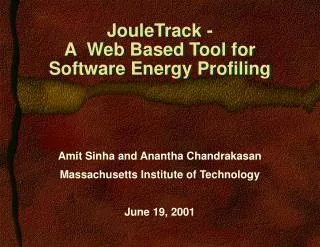 JouleTrack - A Web Based Tool for Software Energy Profiling