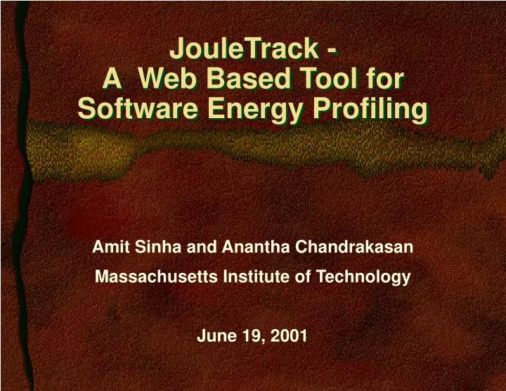 jouletrack a web based tool for software energy profiling