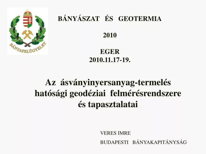 b ny szat s geotermia 2010 eger 2010 11 17 19