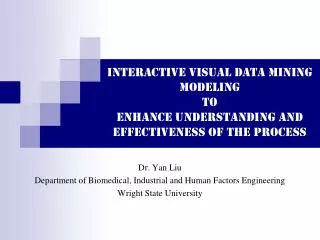 Interactive Visual Data Mining Modeling to Enhance Understanding and Effectiveness of the Process