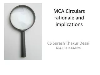 MCA Circulars rationale and implications