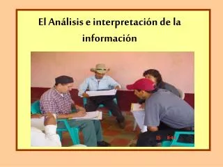 el an lisis e interpretaci n de la informaci n