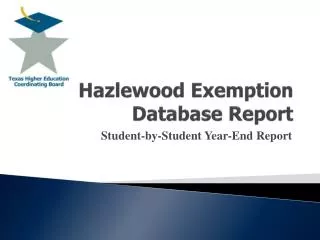 Hazlewood Exemption Database Report