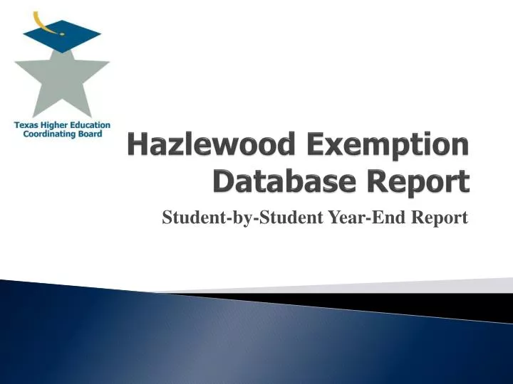 hazlewood exemption database report