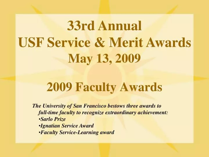 2009 faculty awards