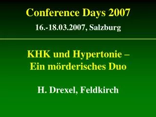 Conference Days 2007