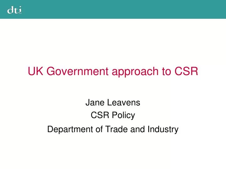 uk government approach to csr