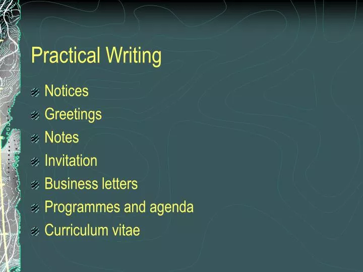 practical writing