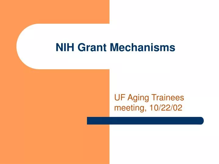 nih grant mechanisms
