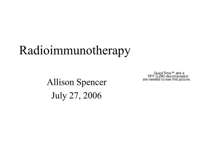 radioimmunotherapy