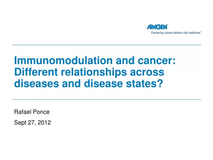 immunomodulation and cancer different relationships across diseases and disease states