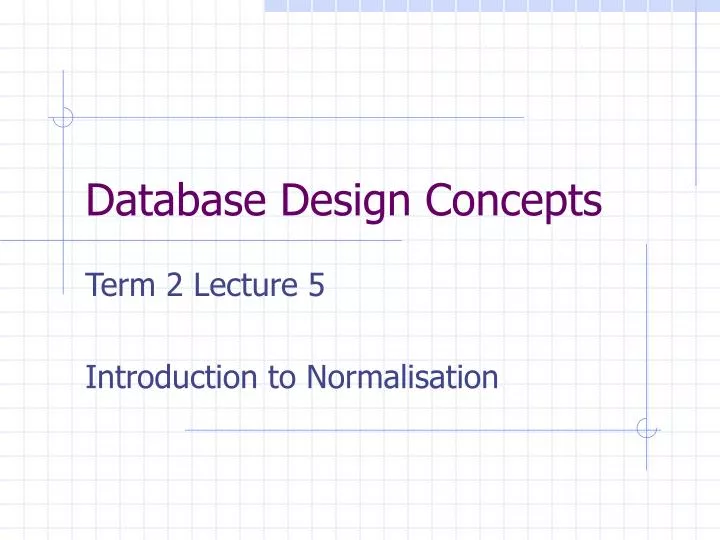 database design concepts