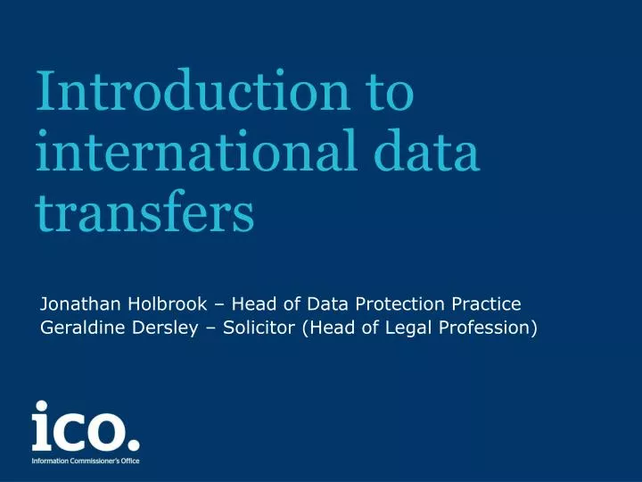introduction to international data transfers