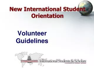 New International Student Orientation