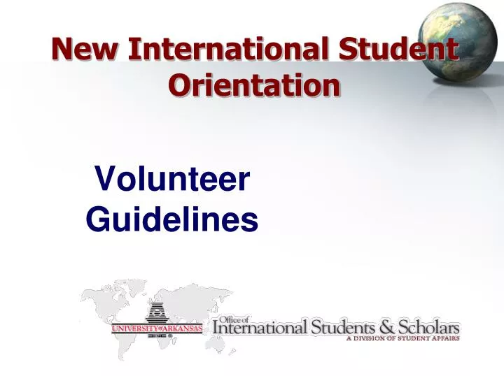 new international student orientation