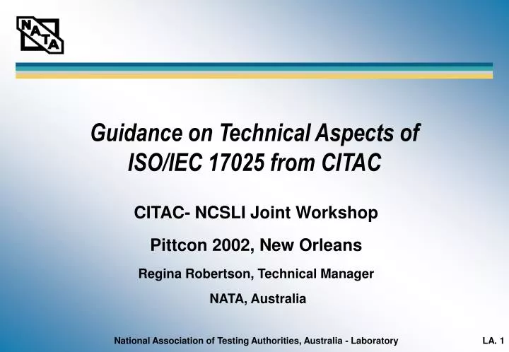 guidance on technical aspects of iso iec 17025 from citac