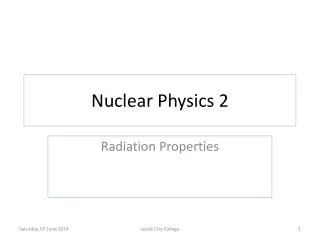 Nuclear Physics 2