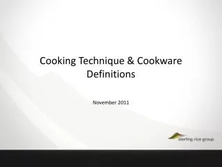Cooking Technique &amp; Cookware Definitions