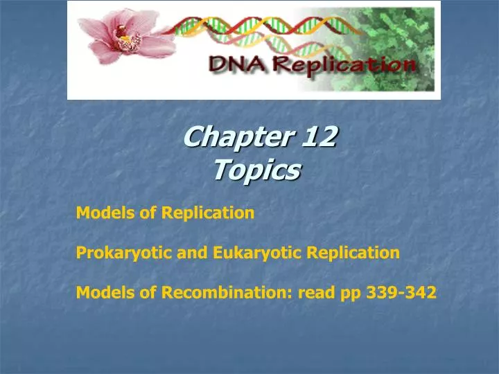 chapter 12 topics